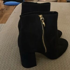 Black suede boots